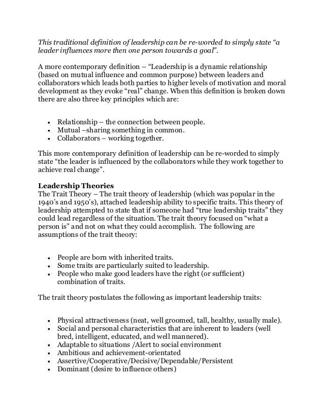 contemporary leadership styles: how relevant are they in today?s changing world? contemporary theories of leadership assignment